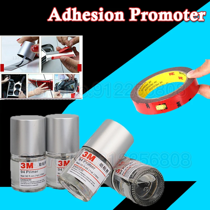 Купи 3M 94 10ML Promoter Automotive Adhesion Car Super Trim Adhesive Glue Double Sided Faced Adhesive Tape Primer Adhesion Promoter за 101 рублей в магазине AliExpress