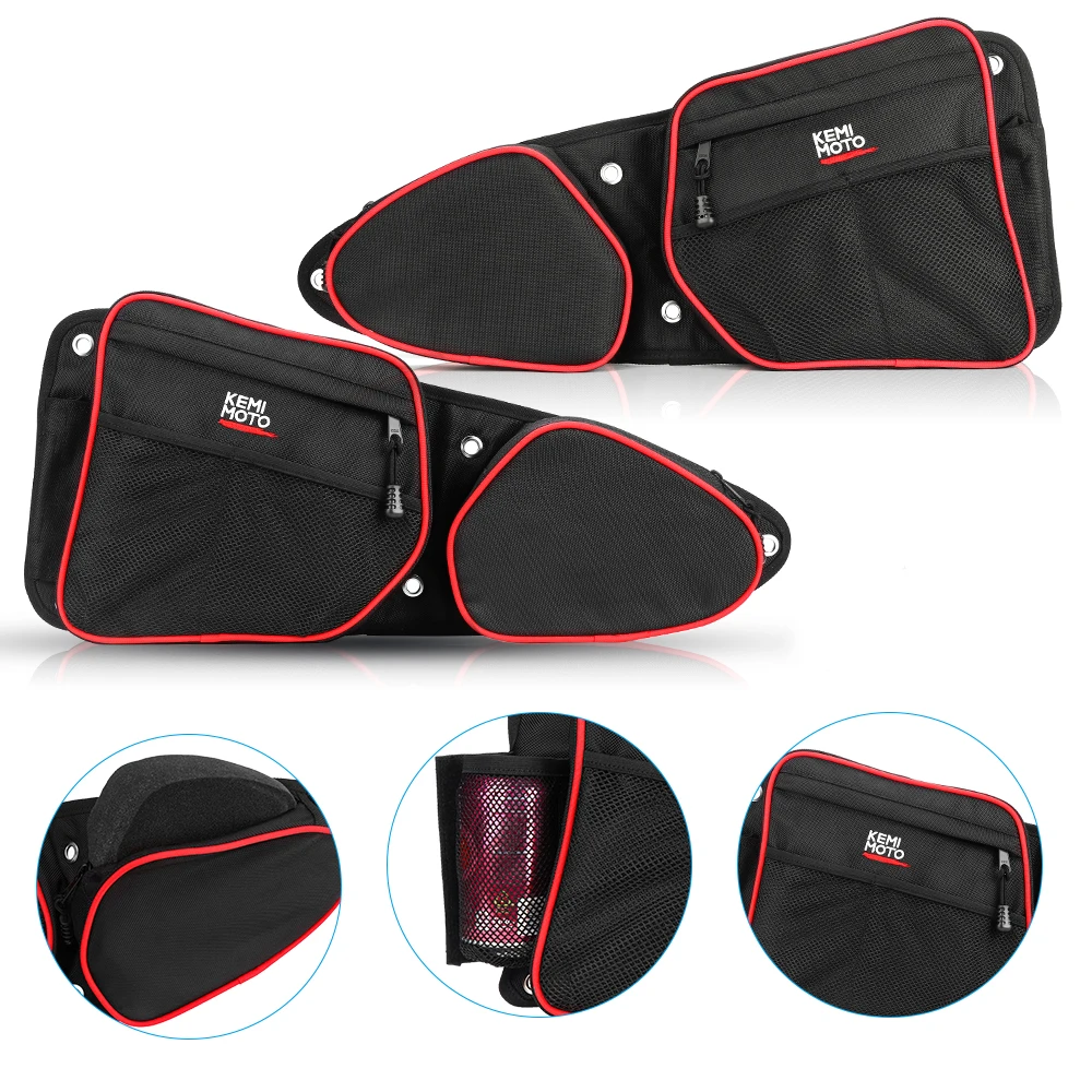 KEMIMOTO Driver Passenger Side Storage Door Bags Left and Right UTV Compatible with Polaris RZR XP 1000 EPS SxS 4x4 2019 2020