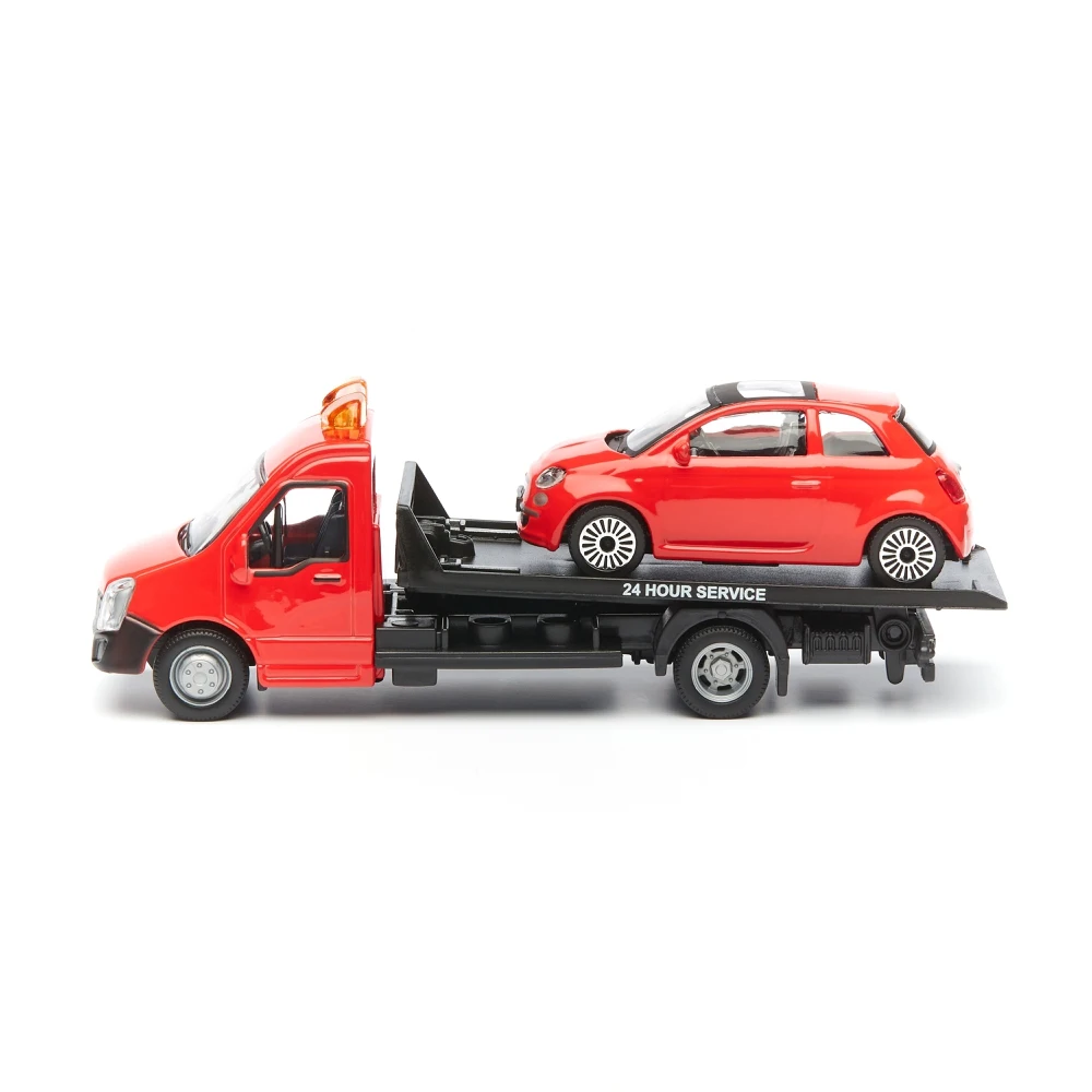 Коллекционная машинка Bburago-эвакуатор 18-31400/5 1:43 Street Fire Flatbed Transport красный | Игрушки и