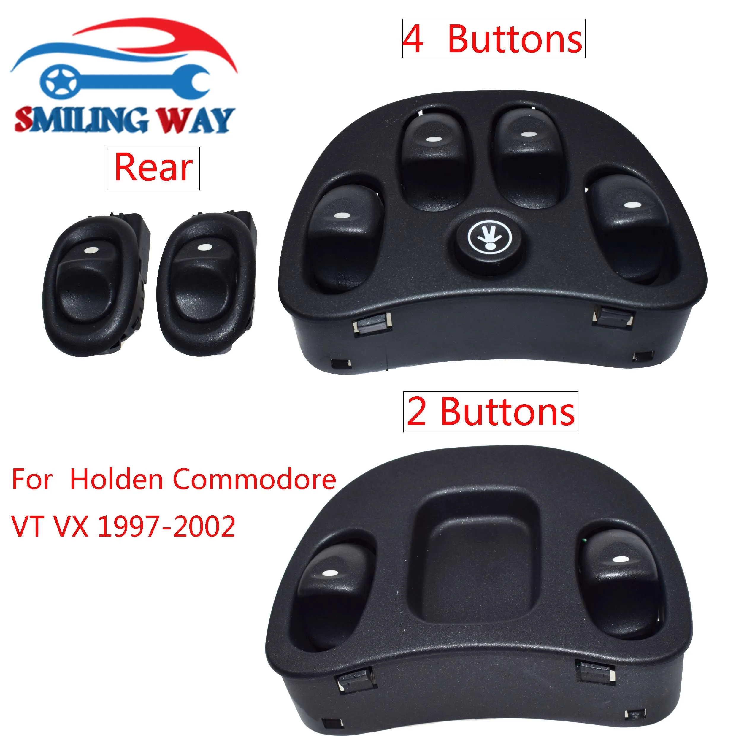 4 кнопки/2 кнопки питания Главный переключатель окна спереди и сзади для Holden Commodore