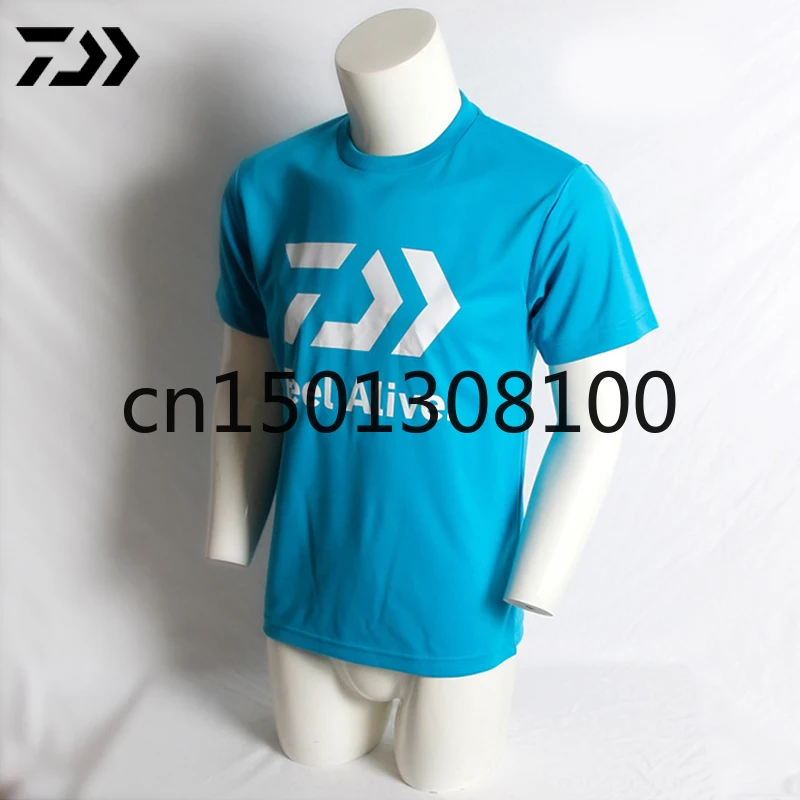 

DaiwaNew Fishing T-shirt Outdoor Fishing Clothing Sports Quick Dry Sun Protection Anti-UV Men Breathable Short Sleeve Tshirt
