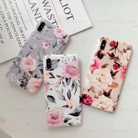 lierreroom for iphone xsmax frosted phone case iphone 7 plus temperament literary flowers xr for 8p protective cover 11 pro max