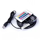 Светодиодная подсветильник ка SMD2835 для телевизора, 5 В, адаптер, Рождественская декоративная лента для стола, 1 м, 2 м, 3 м, 4 м, 5 м