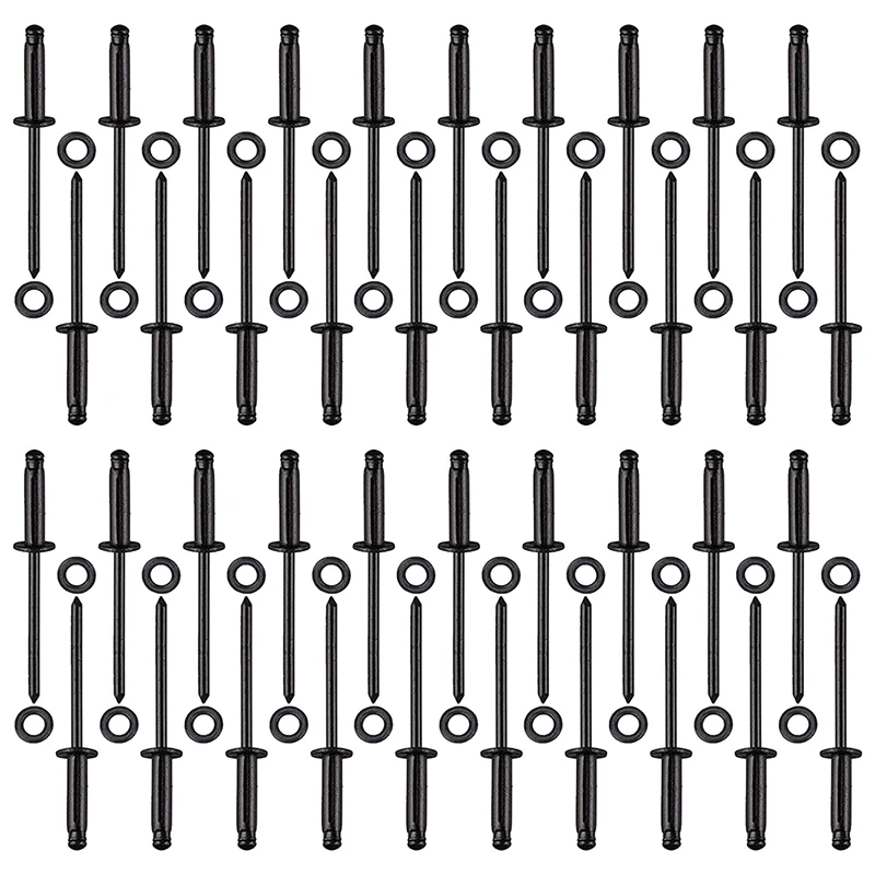 

40Pcs Tri-Grip Rivet Deep Water Long Grip Tri-Fold Bulb Mounting Rivet with O Rings for Installing Kayak Canoe Boat