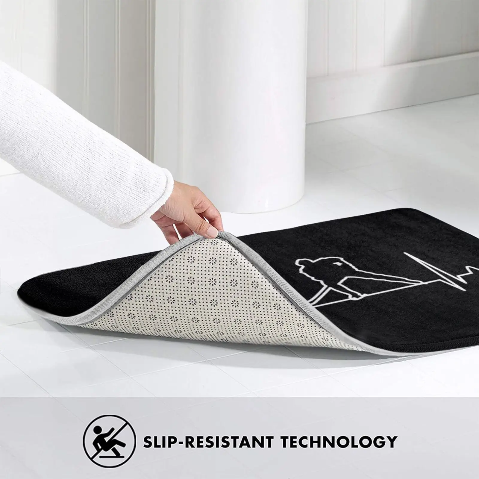 Коврик для хоккея и коньков зимний спортивный мат отдыха с рисунком сердцебиения