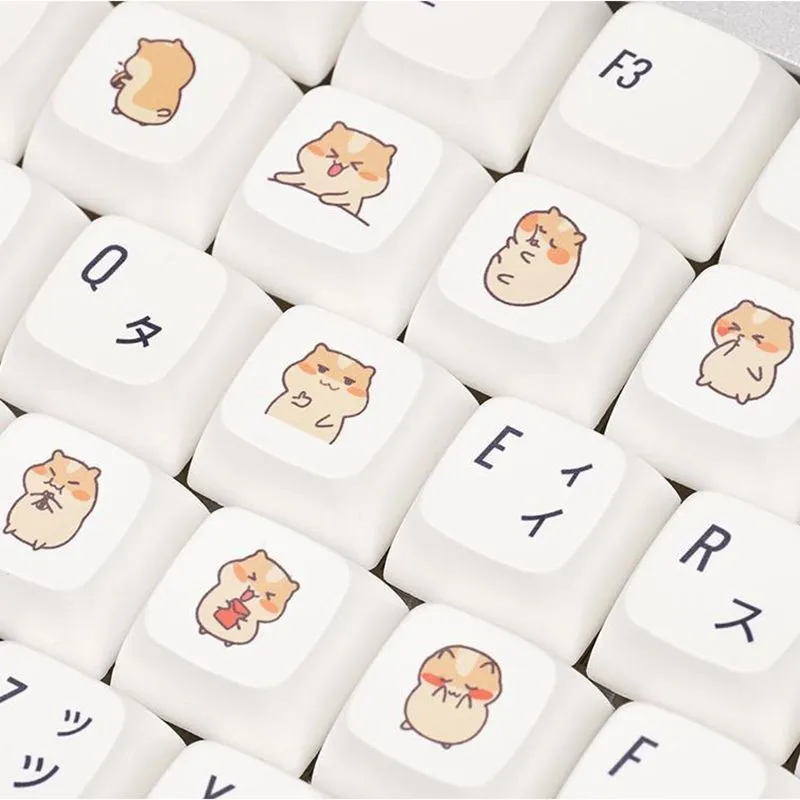 XDA Мультяшные колпачки для клавиш 1U 1X PBT механическая клавиатура Сделай Сам белые