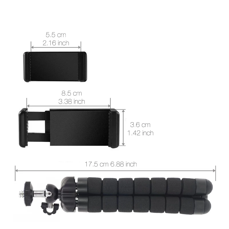 

Universal Mini Flexible Phone Tripod Holder For Motion Camera for GOPRO DJI YI for Xiaomi Iphone Huawei Samsung Dropshipping