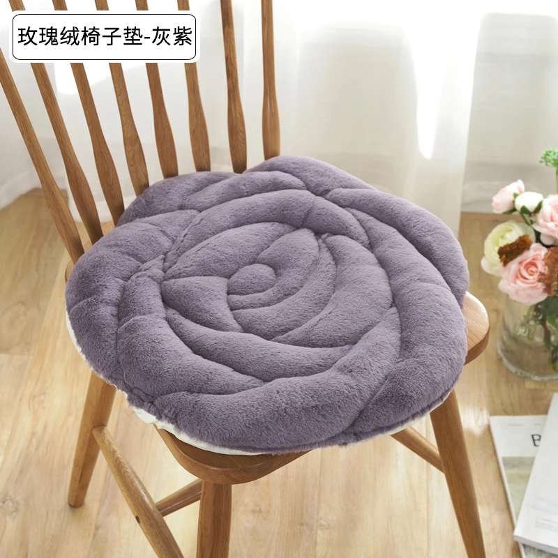 Новинка однотонная креативная мягкая короткая плюшевая подушка в форме розы 3D