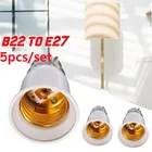 5 шт.компл. B22 на E27 байонетный Адаптер основа светодиодсветильник лампы конвертер лампы держатель адаптера