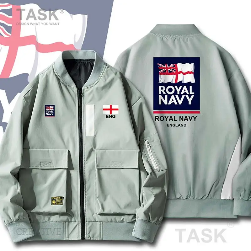 Bomber Military Biker Jacket Navy England English ENG UK clothes country Army Men's Windbreaker Spring Autumn Casual Coat | Мужская
