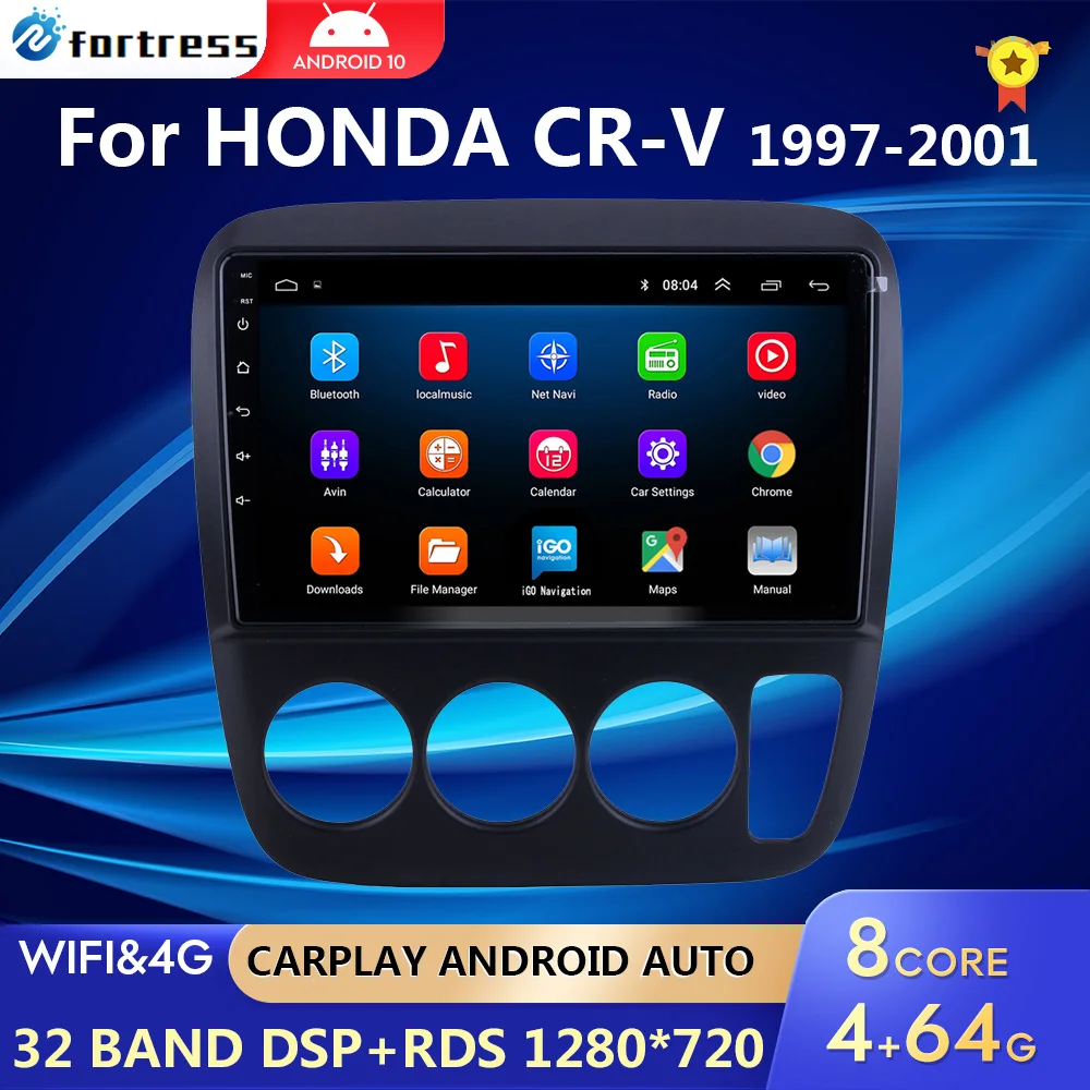 DSP Autoradio Android For Honda CRV CR-V 3 1997-2001 Car Multimedia Radio GPS Navigation Stereo Audio Players 8 Core WIFI