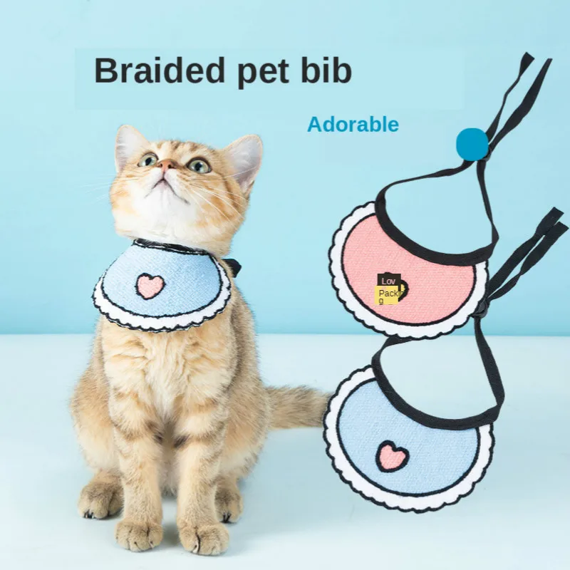 

Cute Pet Saliva Towel Cat Dog Collar Bandanas Bibs Scarf Collar Adjustable Neckerchief For Small Medium Large Dogs Accessories