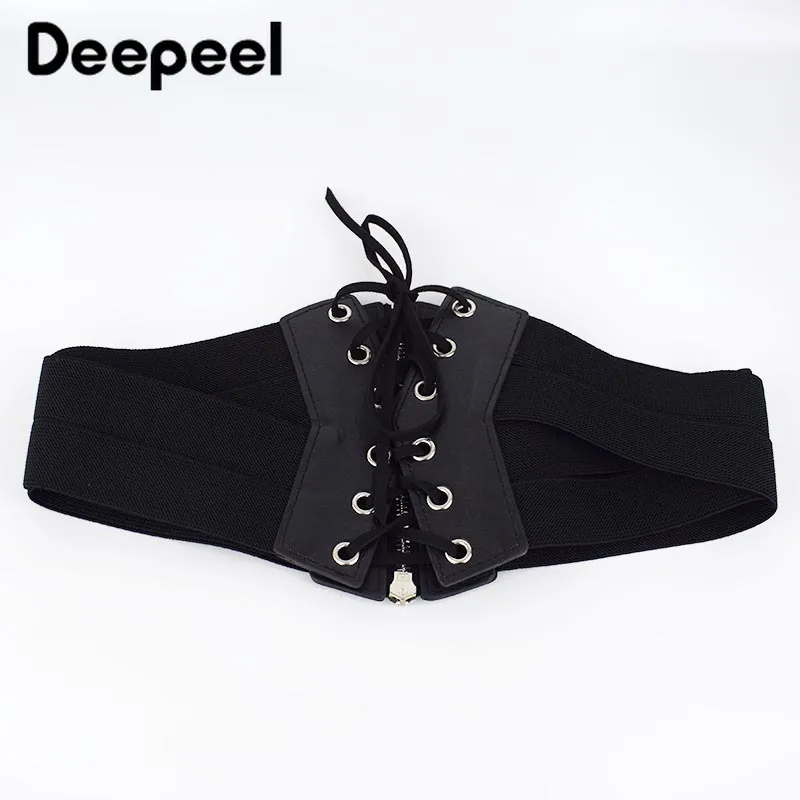 Широкий поясной корсет Deepeel1pc в стиле ретро 65 см модные эластичные ремни на молнии