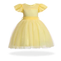 yellow newborn dress for baby girl party and wedding dresses girl first birthday dress lace princess baptism dress 1 6 year