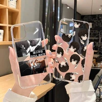 japan anime bungou stray phone case transparent for iphone 6 7 8 11 12 s mini pro x xs xr max plus se cover funda
