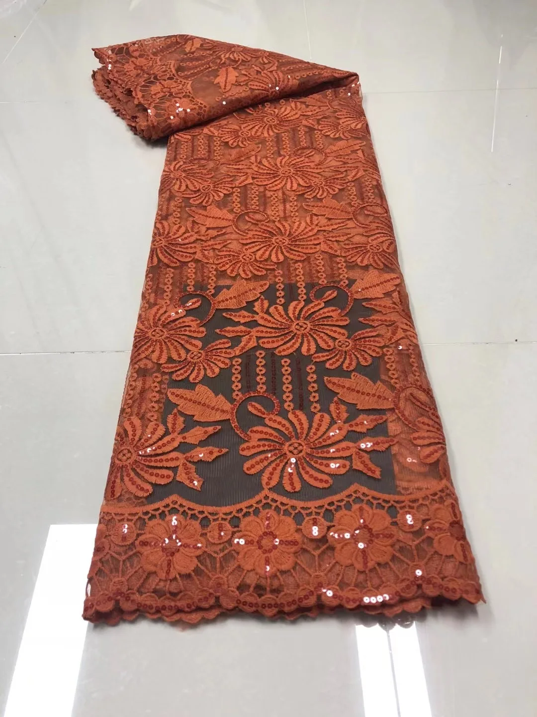 Оптовая продажа африканская Тюлевая кружевная ткань с блестками 2021 синяя