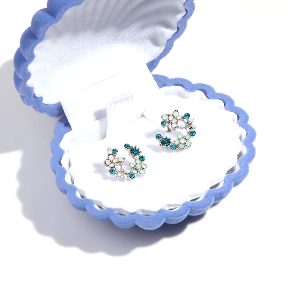 Женские Разноцветные серьги гвоздики с цветочным венком и