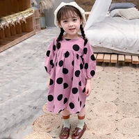 beetle children spring summer dress baby girls dresses trendy kids long sleeve ruffle special occasion high quality