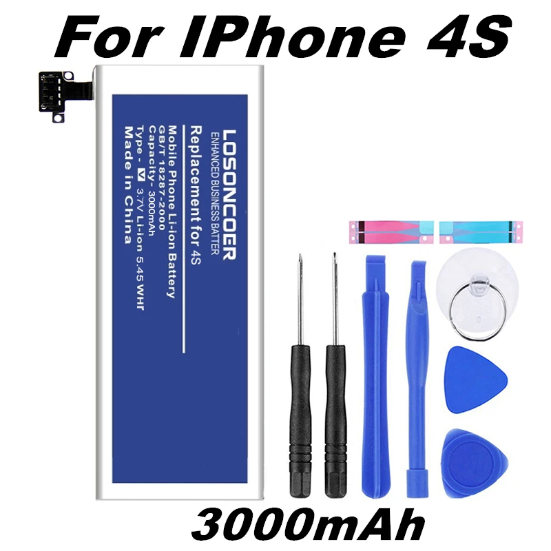 AAAAAA 0 цикл для Apple iPhone 4S 5 5S SE батарея,+ Бесплатный Ремонт отвертка Набор инструментов подставка держатель батареи мобильного телефона батарея