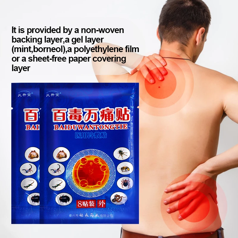 

8pcs Pain Relief Patch Arthritis Plaster Chinese Knee Shoulder Back Waist Joint Sticker Medicinal Herbal Plaster Health Care