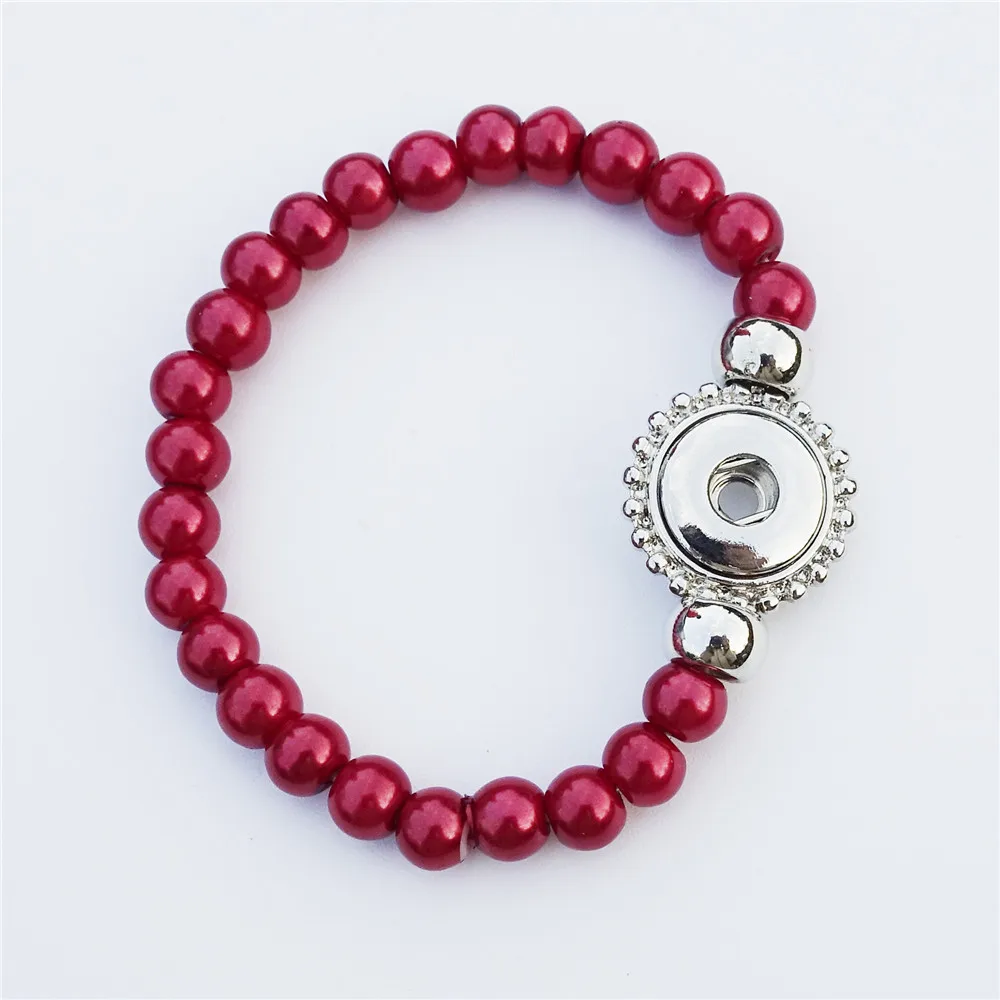 6 мм изысканные Стекло жемчуг стрейч браслет 15 см Длина для детей украшенное