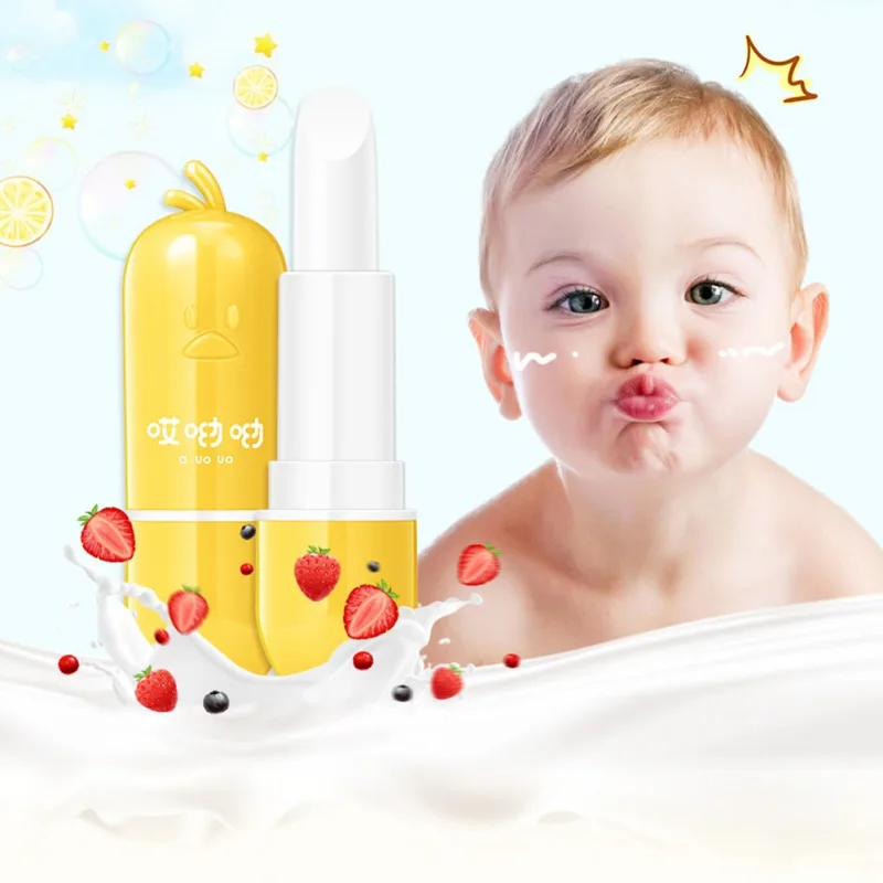 Питательный увлажняющий бальзам для губ в милом стиле гладкие тонкие линии