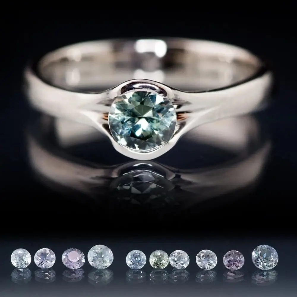 Винтажные серебристые кольца со светлым зернистым камнем тонкие женские для