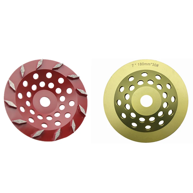 GD69 Twelve ромбовидные сегменты бетонных чашек колеса 7 дюймов абразивный круг для
