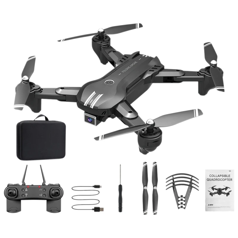 

H168, беспилотные летательные аппараты с 4K Full HD, Wi-Fi, Камера видео в режиме реального времени Безголовый режим 2,4 ГГц 4 дюйма 6 Axis Gyro с пультом дис...