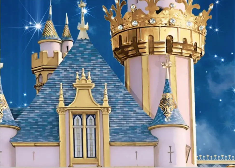 Настенные 3D обои Milofi на заказ Фэнтезийный сказочный замок звездное небо фон для