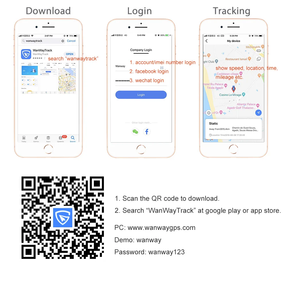 WanWanTech платформа Customiaztion логотип и домен GPS программное обеспечение отслеживание