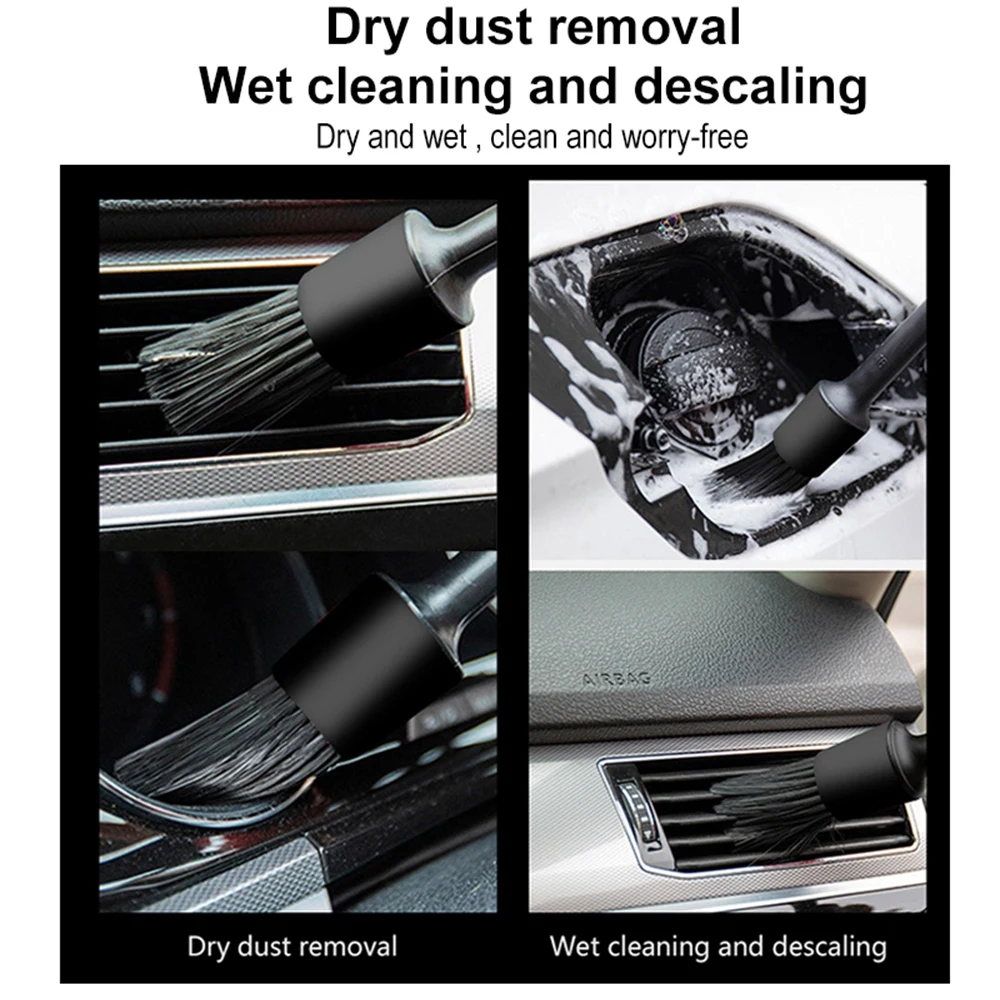 

6pcs Car Detailing Brush Auto Cleaning Brushes Universal Wheel Dashboard Air Outlet Dust Cleaning Car-Styling Accessories