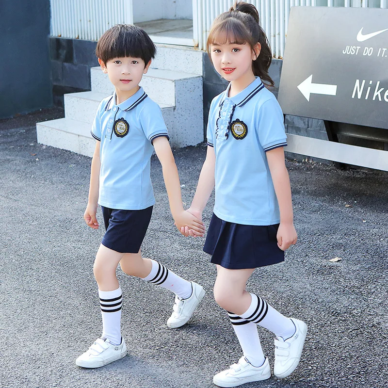 

Children's school uniforms, boys and girls, summer clothes, performance clothes, graduation suits