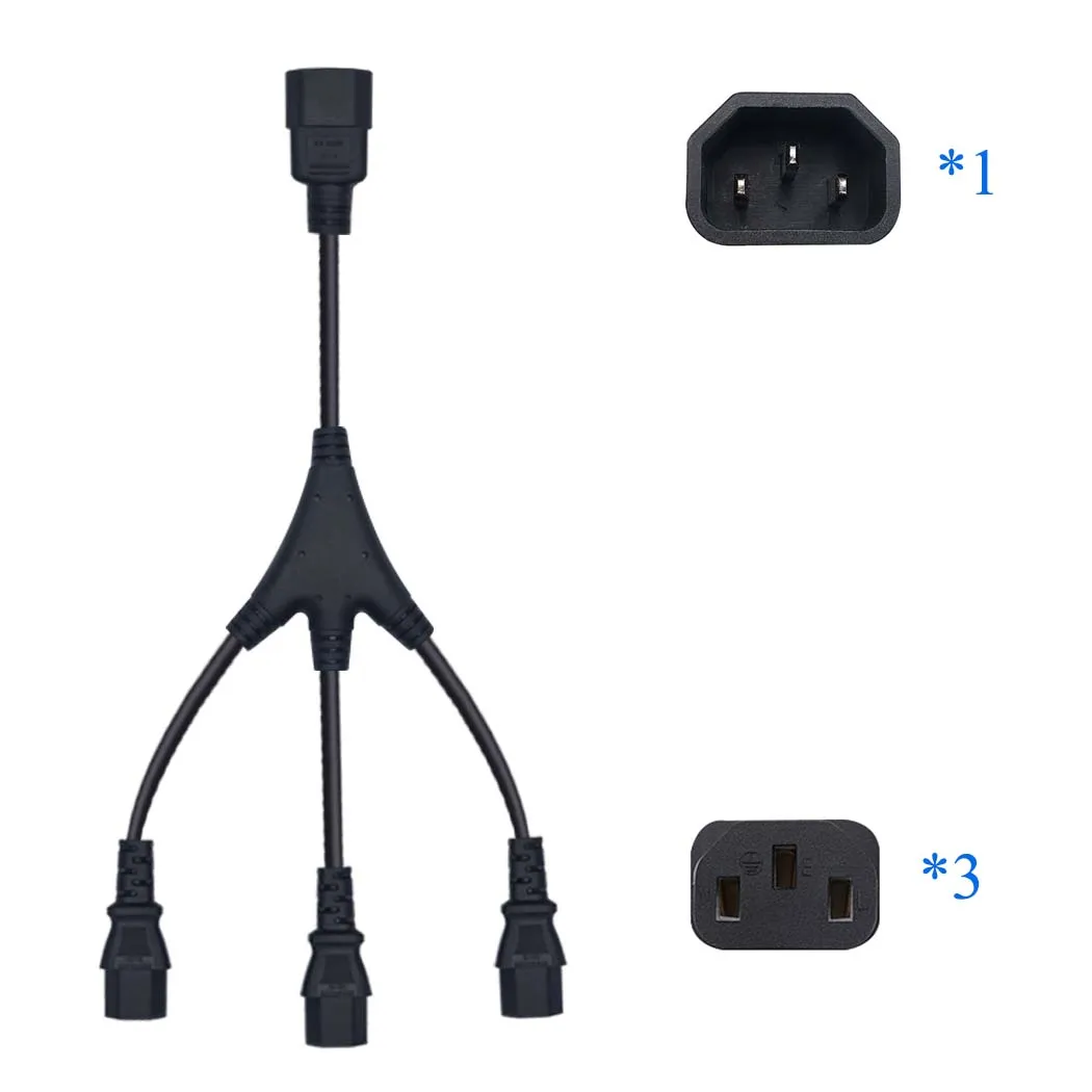 Jorinдо 0 3 м/1 фут IEC320 C14 к C13 Адаптерный кабель pulg pin розетки разделитель сетевой шнур