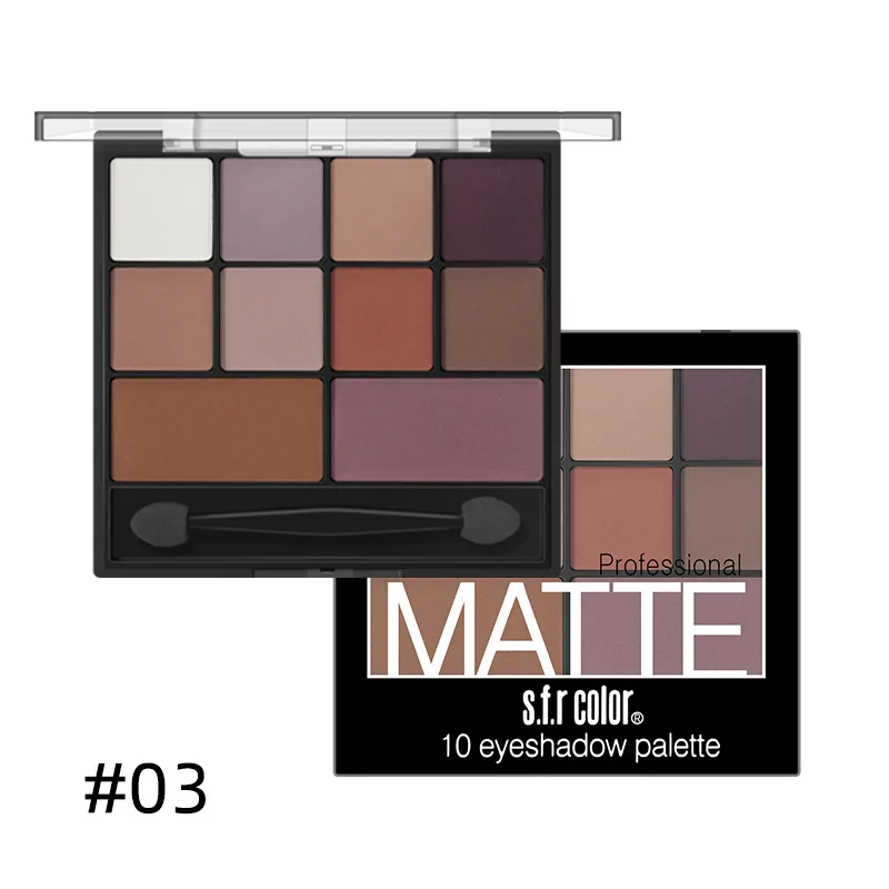 color 3 Cellacity 10 цветов Матовая натуральная палитра теней для век Профессиональная женская пигмент водонепроницаемый долговечный корейский глаз cosmestic - Цвет: color 3