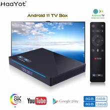 Android 11.0 Smart TV BOX RK3566 2.4&5G Wifi 4GB 8GB Ram 64GB 128G 8K 1000M Netflix Google Voice Gyros HD IPTV Media Player