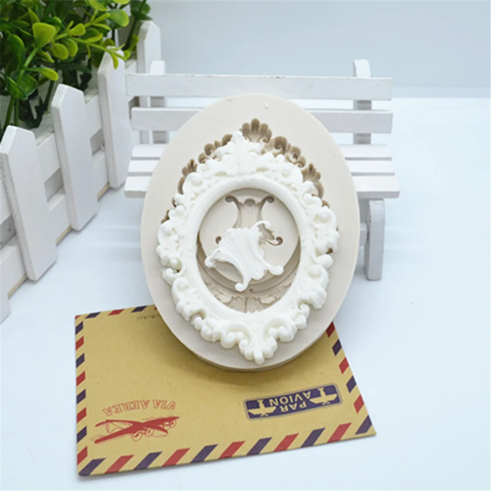 1 шт. Цветочная кружевная рамка силиконовая форма для помадки инструменты