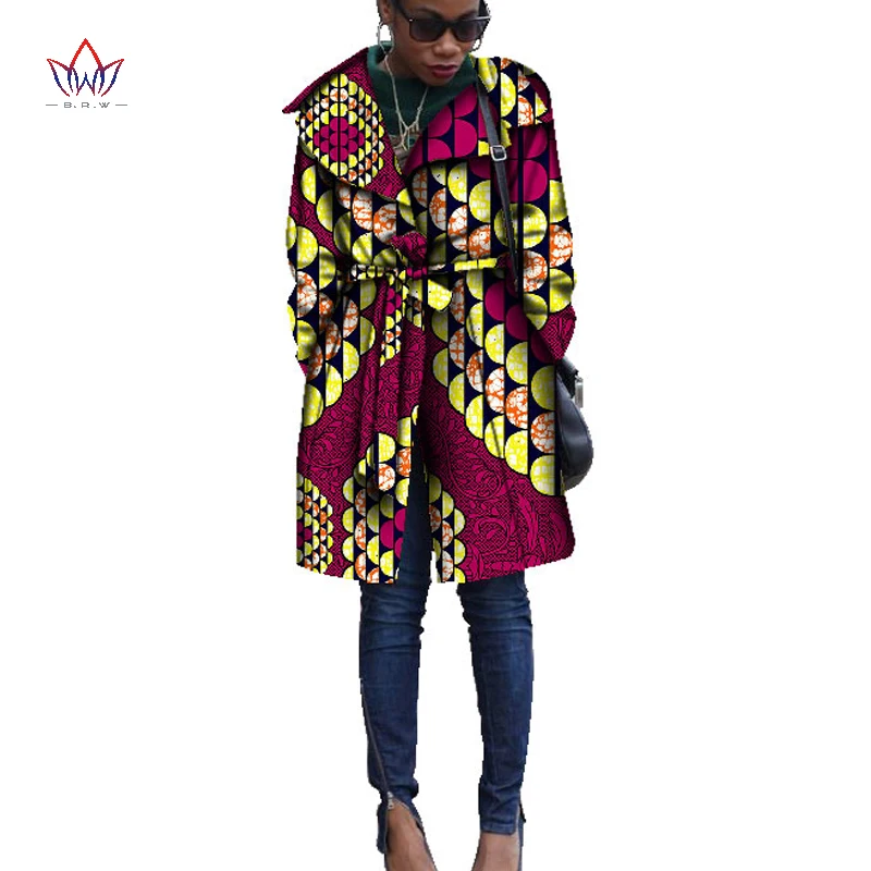 Индивидуальные Весна в африканском стиле одежда плащ-Тренч Женская верхняя с