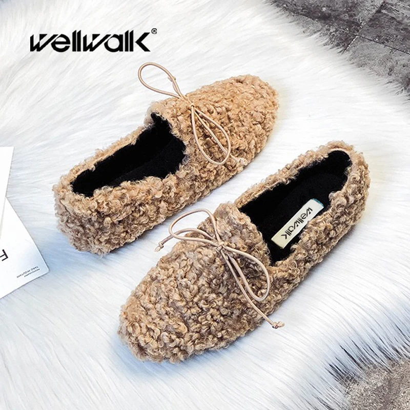 Меховые лоферы Женская зимняя домашняя обувь Плюшевые меховые домашние мокасины
