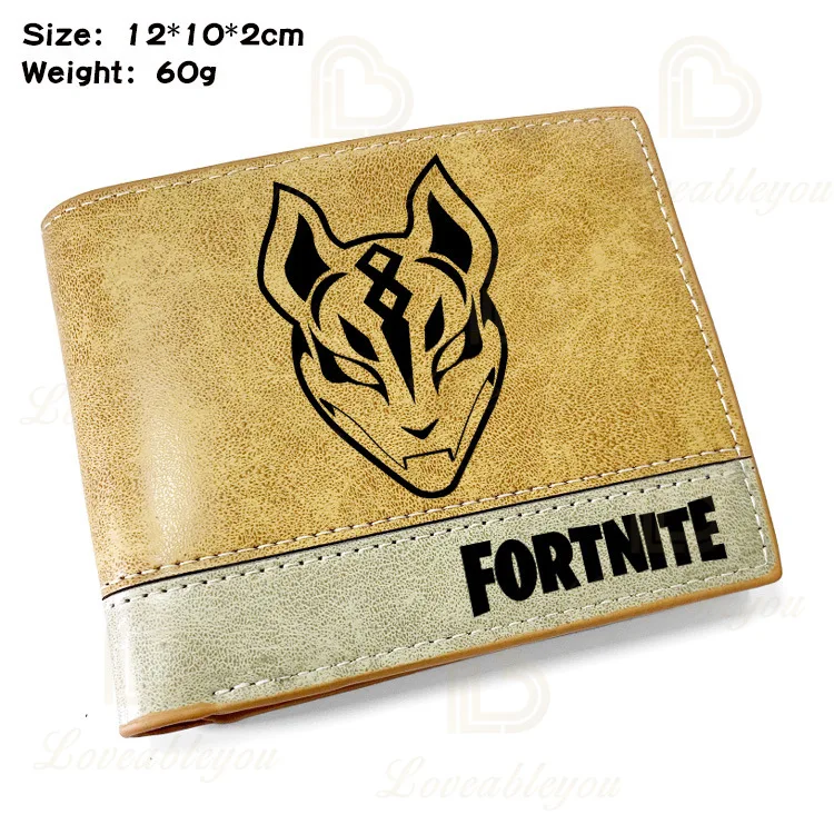 

Fortnite PU Wallet Men Coin Purse Money Clip Fornite Game Peripheral Id Card Holder Bag Double Fold Large Capacity Wallets Toys