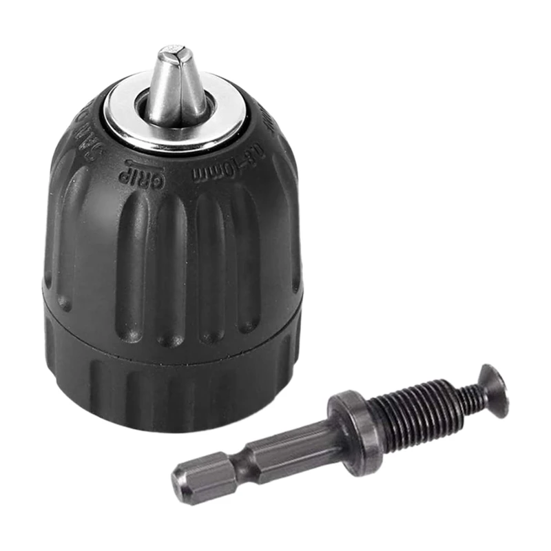 

2 Pieces of Hand-Tight Chuck Set Adapter Heavy Duty 1m Keyless Drill Chuck with Adapter Hardware Tools