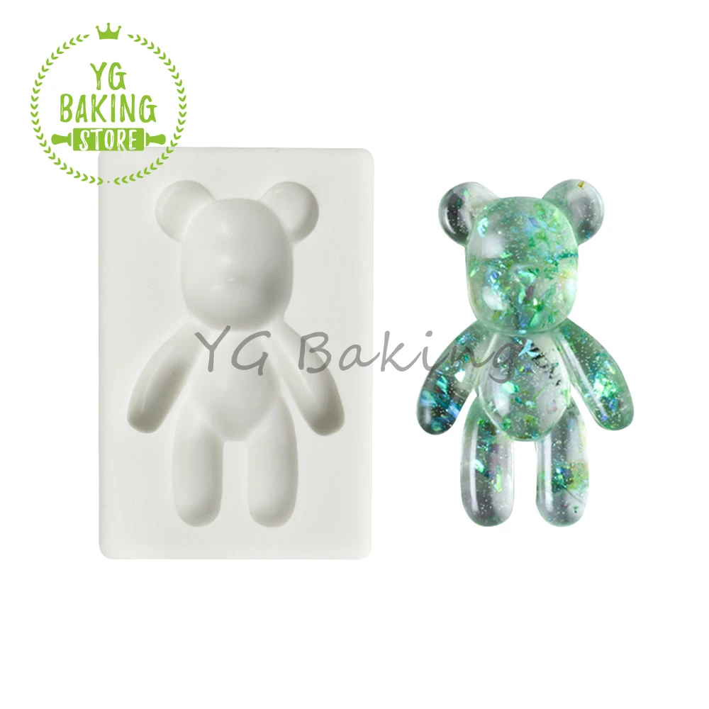 

Силиконовая форма Dorica в виде медведя мини-размера, форма для помадки, шоколада, торта, инструменты для украшения тортов, кухонные аксессуары...