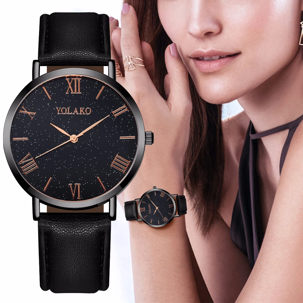 Роскошные наручные часы женские розовое золото Montre Femme 2019 кожаные ультра тонкие