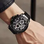 WWOOR мужские роскошные часы 2021 Новые водонепроницаемые черные часы с хронографом Мужские Модные Военные Спортивные часы с большим циферблатом Relogio Masculino