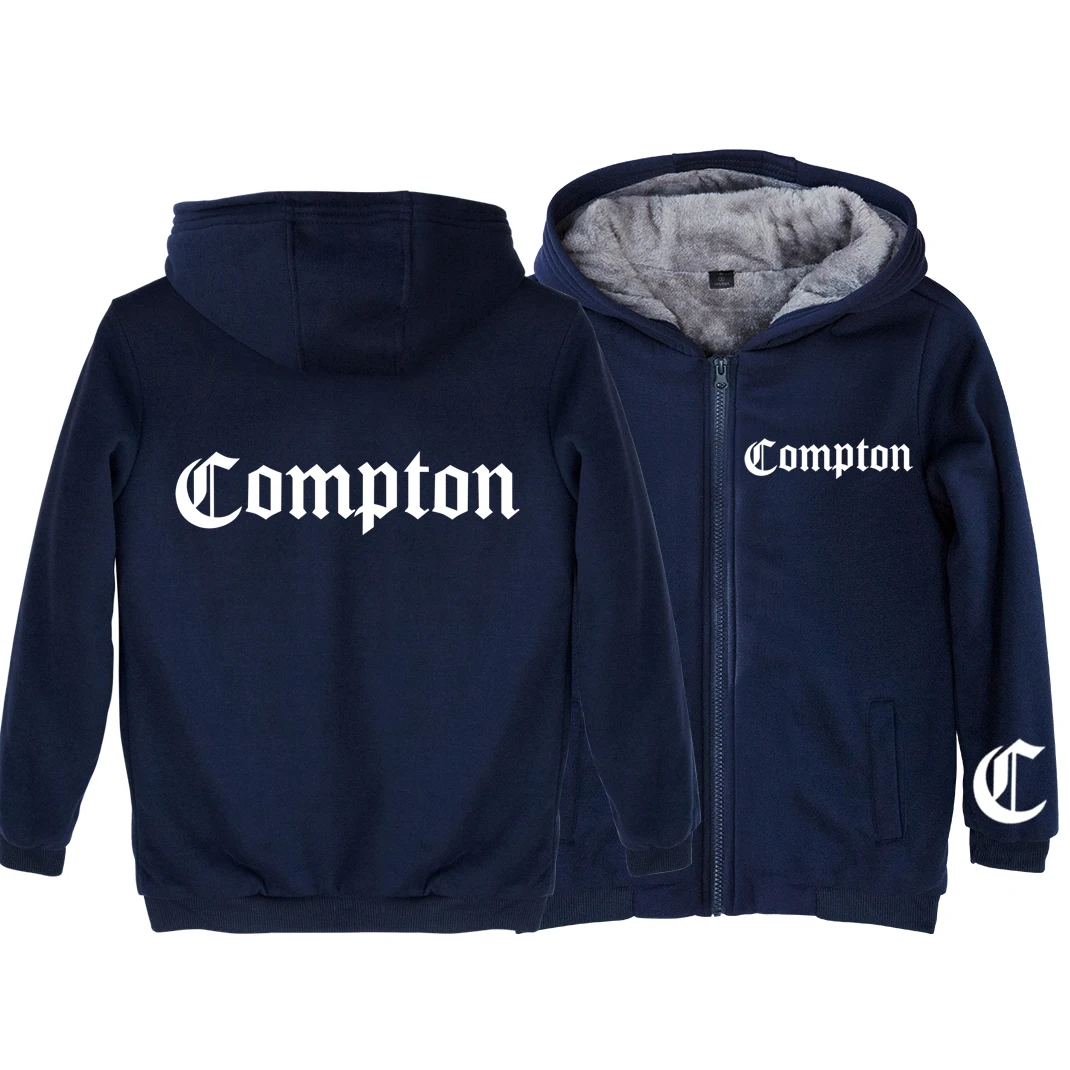 Man Boy Parkas Full Zip Coat Gothic Compton Punk Plus Velvet Autumn Winter Couple Clothes ZIIART