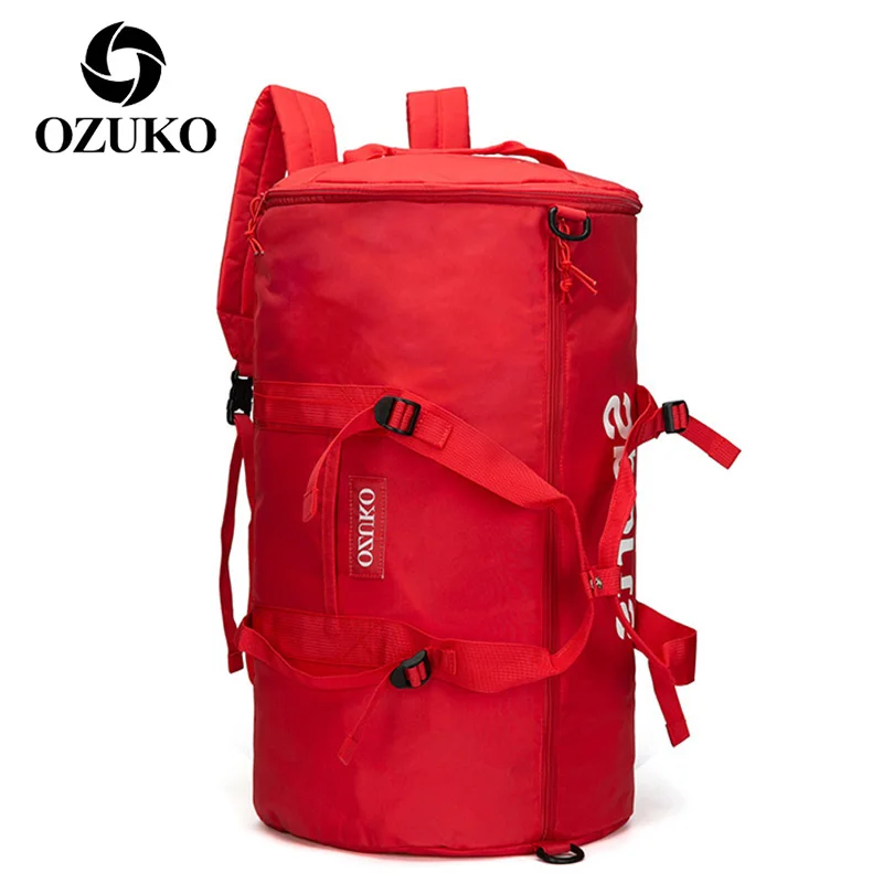 저렴한 OZUKO-초경량 방수 피트니스 스포츠 배낭 남녀 공용, 야외 피트니스 체육관 스포츠 가방