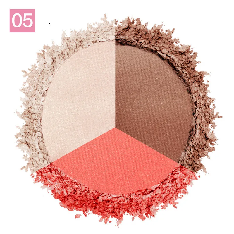 BeautyBigBang 3 цвета пудра для лица хайлайтеры Iluminador бронзатор макияж розовый коричневый Блестящий бронзер Maquillaje палитра контур