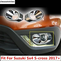 abs chrome front fog foglights lamps lights cover trim accessories for suzuki sx4 s cross 2017 2018 2019 2020 exterior kit