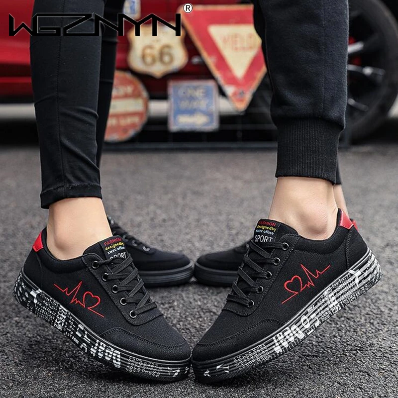 

2020 Fashion Women Vulcanized Shoes Sneakers Ladies Lace-up Casual Shoes Woman Breathable Canvas Lover Shoes Graffiti Flat Shoes