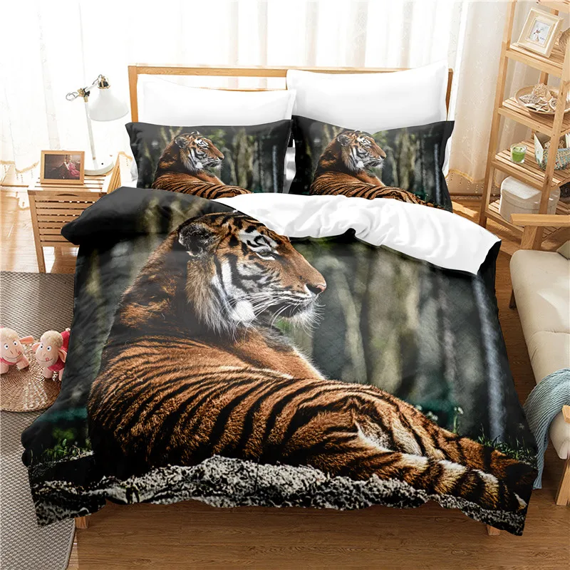 

Ferocious Tiger Bedding Set Duvet Cover Set 3d Bedding Digital Printing Bed Linen Queen Size Bedding Set Fashion Design